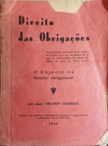 COURRÈGE. (Orlando) DIREITO DAS OBRIGAÇÕES, O OBJECTO DA RELAÇÃO OBRIGACIONAL.