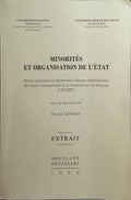 LEVRAT. (Nicolas) MINORITÉS ET ORGANISATION DE L'ÉTAT.