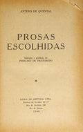 QUENTAL. (Antero de) PROSAS ESCOLHIDAS.