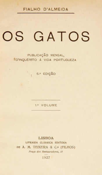OS GATOS. [6.Âª EDIÃ‡ÃƒO, 6 VOLS.]
