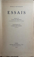 MEYERSON. (Emile) ESSAIS.