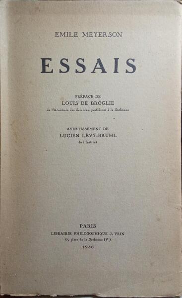 MEYERSON. (Emile) ESSAIS.