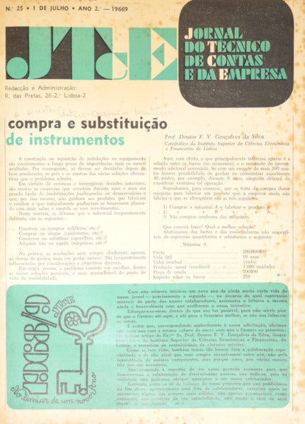 JORNAL DO TÉCNICO DE CONTAS E DA EMPRESA, ANO II, 1969 - ANO XVI, 1983. [14 VOLS.]