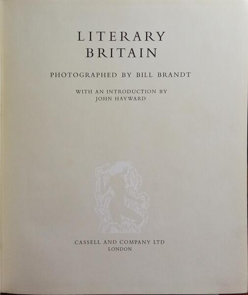 BRANDT. (Bill) LITERARY BRITAIN.