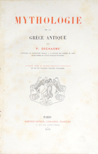 DECHARME. (Paul) MYTHOLOGIE DE LA GRÈCE ANTIQUE.
