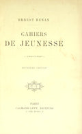 RENAN. (Ernest) NOUVEAUX CAHIERS DE JEUNESSE, 1845 - 1846.