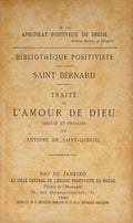 SAINT BERNARD. TRAITÉ DE L'AMOUR DE DIEU.