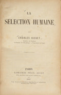 RICHET. (Charles) LA SÉLECTION HUMAINE.