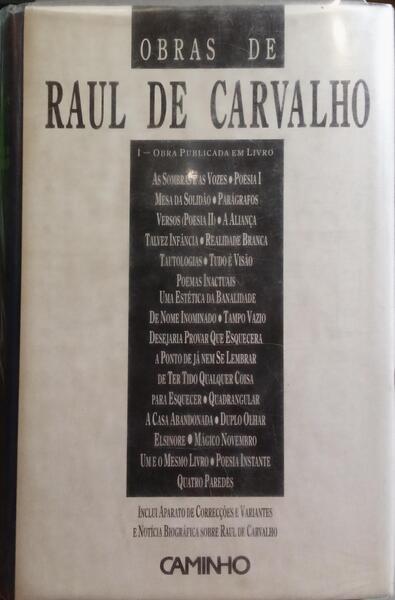 CARVALHO. (Raul de) OBRAS.