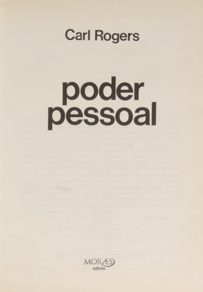 ROGERS. (Carl R.) PODER PESSOAL. [ENC.]
