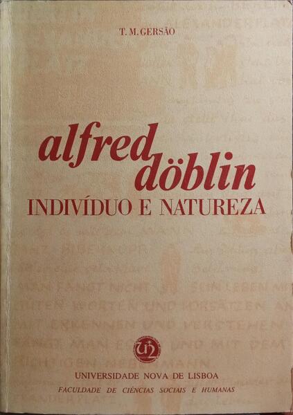 GERSÃO. (Teolinda Maria) ALFREND DÖBLIN, INDIVÍDUO E NATUREZA.