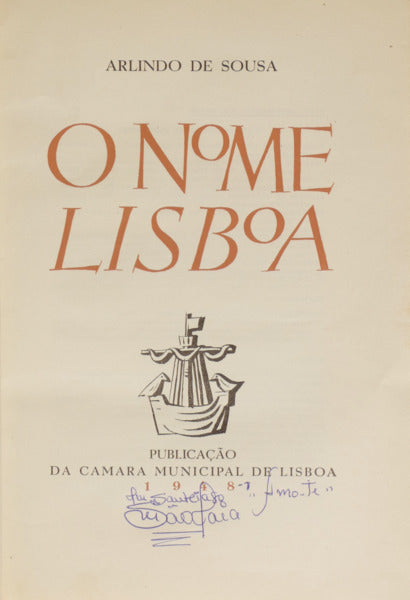 SOUSA. (Arlindo de) O NOME LISBOA.