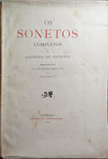 QUENTAL. (Antero de) OS SONETOS COMPLETOS. [NOVA EDIÇÃO - 1922]