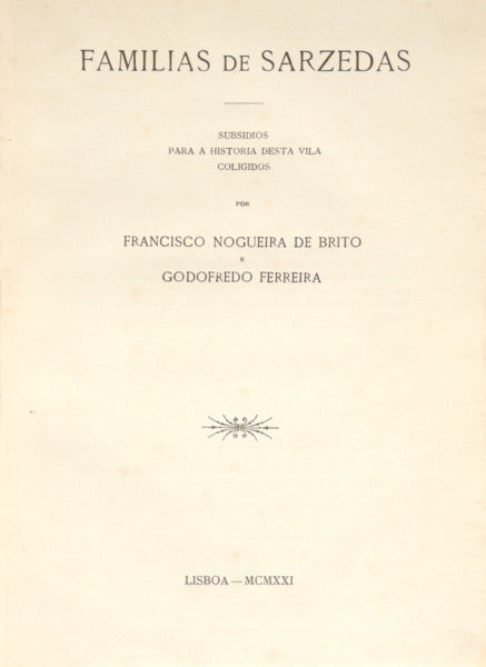 FAMILIAS DE SARZEDAS.