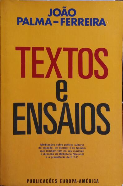 TEXTOS E ENSAIOS.