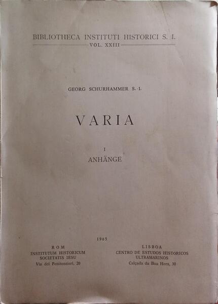 VARIA: I - ANHÃ„NGE.
