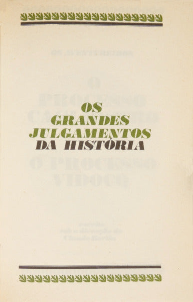 GRANDES (OS) JULGAMENTOS DA HISTÓRIA. [35 VOLS.]