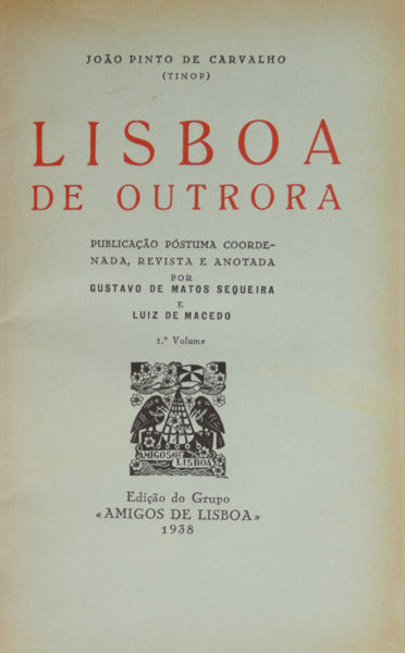 LISBOA DE OUTRORA. [3 VOLS.]