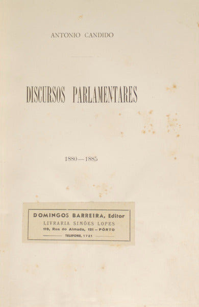 DISCURSOS PARLAMENTARES, 1880-1885.