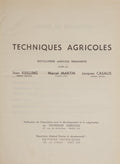 TECHNIQUES AGRICOLES. [6 VOLS.]