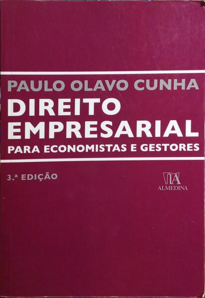 DIREITO EMPRESARIAL PARA ECONOMISTA E GESTORES.