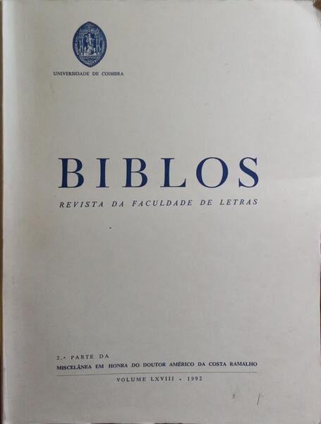 BIBLOS, VOL LXVIII, 1992.