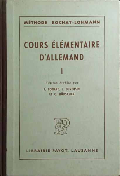 COURS ÉLÉMENTAIRE D'ALLEMAND, I.