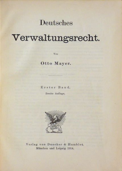 DEUTSCHES VERWALTUNGSRECHT. [VOL. 2, 2.ª EDIÇÃO]