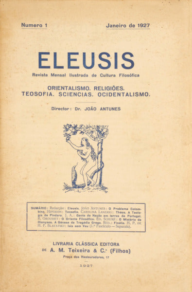 ELEUSIS, N.º 1, JANEIRO 1927 - N.º 10, FEVEREIRO 1928. [VOL. I, 10 NÚMEROS]
