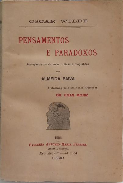PENSAMENTOS E PARADOXOS. [COM DEDICATÓRIA]
