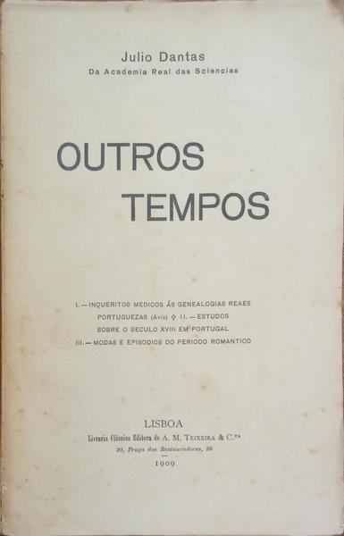 OUTROS TEMPOS. [1.ª EDIÇÃO - COM DEDICATÓRIA]