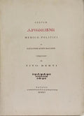 APHORISMI MEDICO-POLITICI CENTUM.