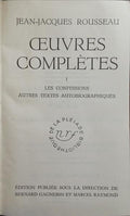 CEUVRES COMPLÈTES, I - LES CONFESSIONS, AUTRES TEXTES AUTOBIOGRAPHIQUES.