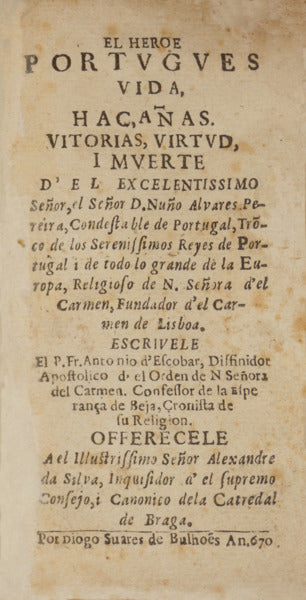 EL HEROE PORTVGVES [D. NUÑO ALVARES PEREIRA,]