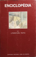 ENCICLOPÉDIA EINAUDI, VOLUME 17, LITERATURA - TEXTO. [C/SOBRECAPA]