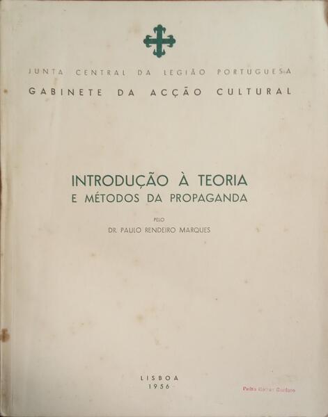 INTRODUÇÃO À TEORIA E MÉTODOS DA PROPAGANDA.
