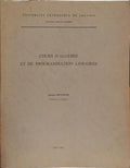 COURS D'ALGEBRE ET DE PROGRAMMATION LINEAIRES.