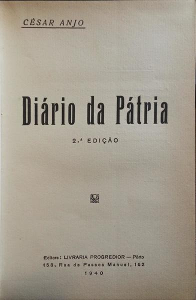 DIÁRIO DA PÁTRIA. [2.ª EDIÇÃO]