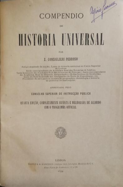 COMPENDIO DE HISTÓRIA UNIVERSAL.