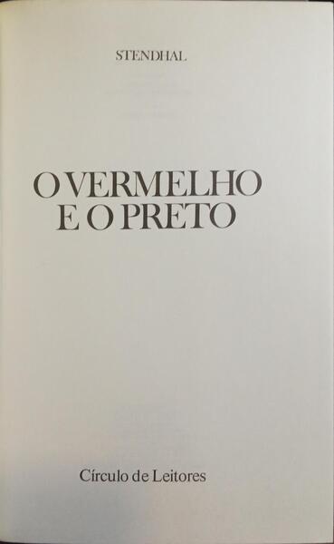 O VERMELHO E O PRETO.