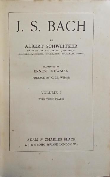 J. S. BACH. [2 VOLS.]