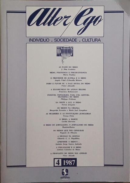 ALTER/EGO, N.º 4, 1987.
