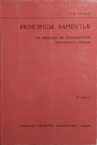 PRINCIPIUM SAPIENTIÆ. [3.ª EDIÇÃO]