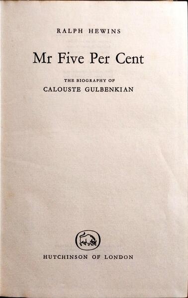 MR FIVE PER CENT.