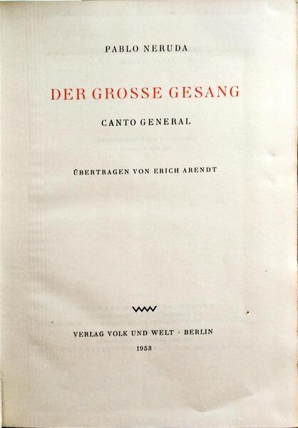 DER GROSSE GESANG.