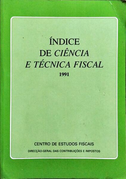 ÍNDICE DE CIÊNCIA E TÉCNICA FISCAL 1991.