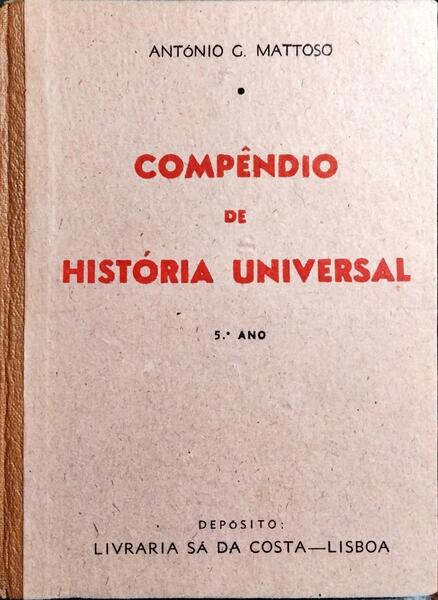 COMPÊNDIO DE HISTÓRIA UNIVERSAL, 5.º ANO. [1951]