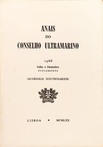 ANAIS DO CONSELHO ULTRAMARINO.