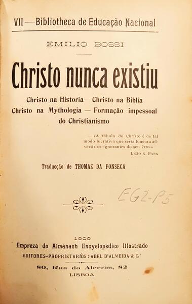 CHRISTO NUNCA EXISTIU.