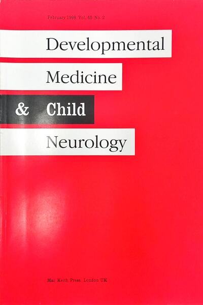 DEVELOPMENTAL MEDICINE & CHILD NEUROLOGY, VOL. 40, N.º 2, FEBRUARY, 1998 - VOL. 2, N.º 11, NOVEMBER, 1998. [10 VOLS.]